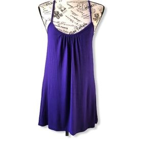 Anthro Velvet By Graham & Spencer Violet Racerback Blend Tank